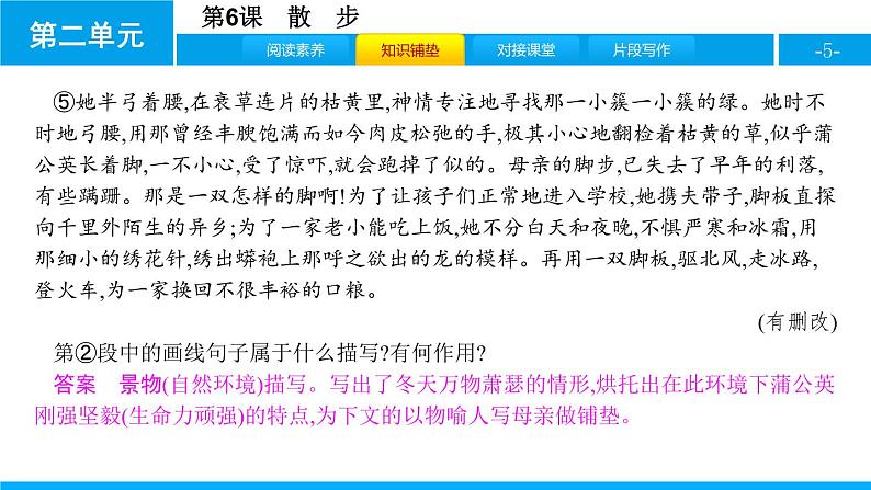 部编版七年级语文上册《散步》PPT优秀课件 (5)第5页