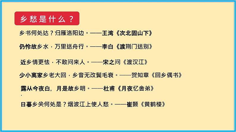 人教版语文九年级上册精品课件第一单元 第3课 乡愁03