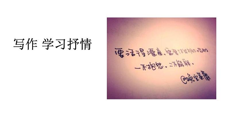 《写作 学习抒情》PPT课件01