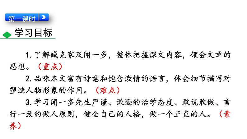 部编版七年级语文下册《说和做—记闻一多先生言行片段》PPT课文课件 (7)02