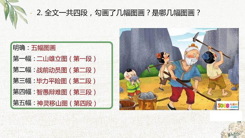 部编版八年级语文上册第六单元23《愚公移山 》课件ppt(2)第5页