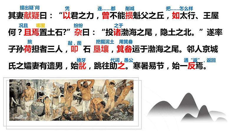 部编版八年级语文上册第六单元23《愚公移山 》课件ppt(4)第7页