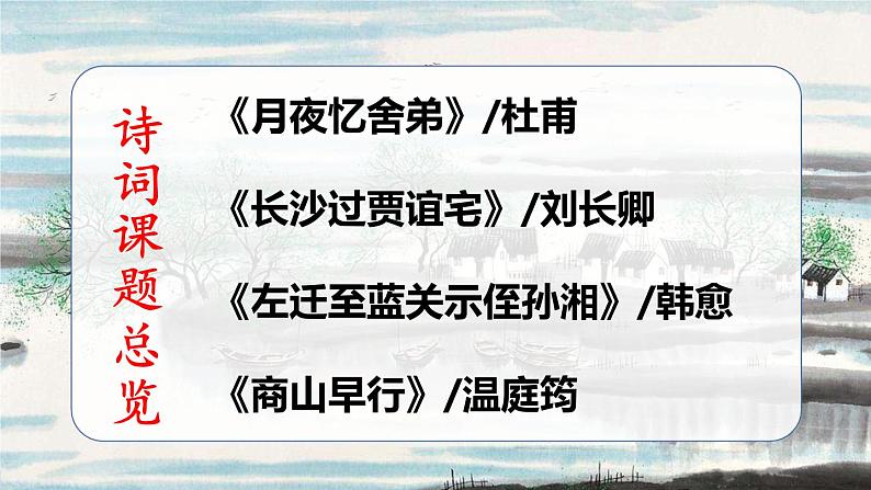部编版语文九年级上册 《课外古诗词诵读》PPT课件02
