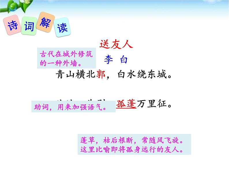 部编版八年级语文下册《送友人》课外古诗词诵读PPT (1)04