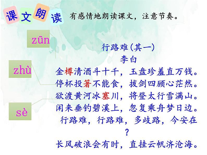 部编版九年级语文上册《行路难》课件PPT (8)05