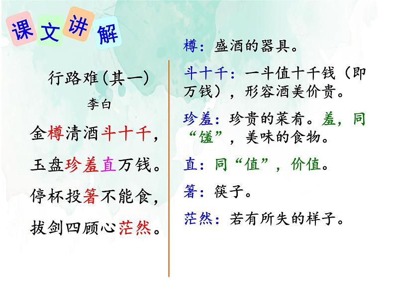 部编版九年级语文上册《行路难》课件PPT (8)06