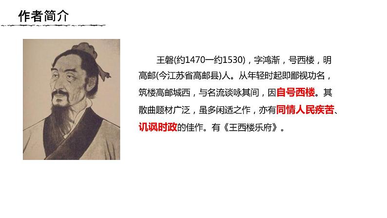 部编版九年级语文下册《朝天子·咏喇叭》课外古诗词诵读PPT (5)第2页
