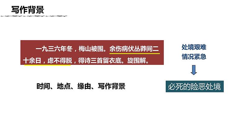 2022九年级语文下册人教版：2 梅岭三章  脉络梳理及表达的情感课件第3页