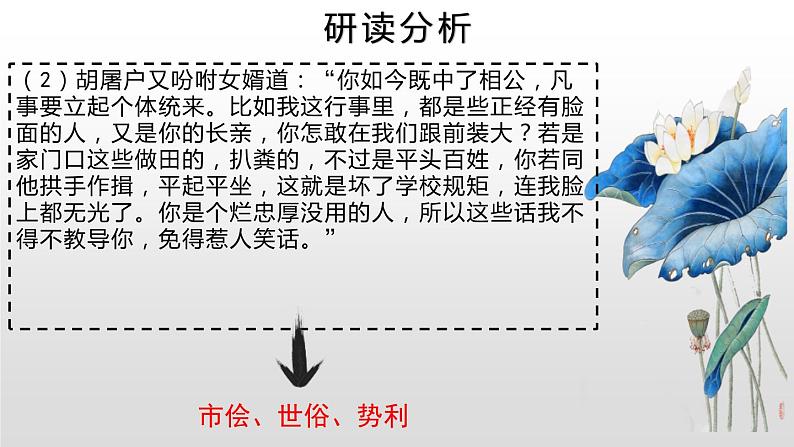 部编版九年级语文上册《范进中举》PPT教学课件(第3课时)05