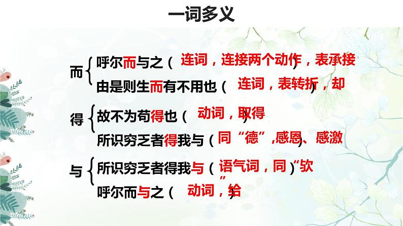 部编版九年级语文下册《鱼我所欲也》PPT课件(2课时)zip07