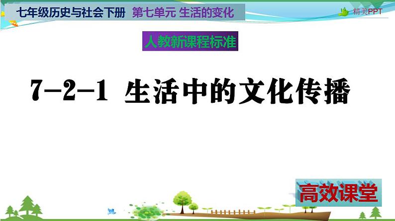 (人教版) 七年级 历史与社会 下册同步教学精品课件 7-2-1 生活中的文化传播第2页