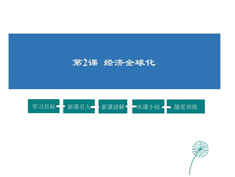 2021-2022学年度人教版九年级历史与社会上册课件 7.2经济全球化01