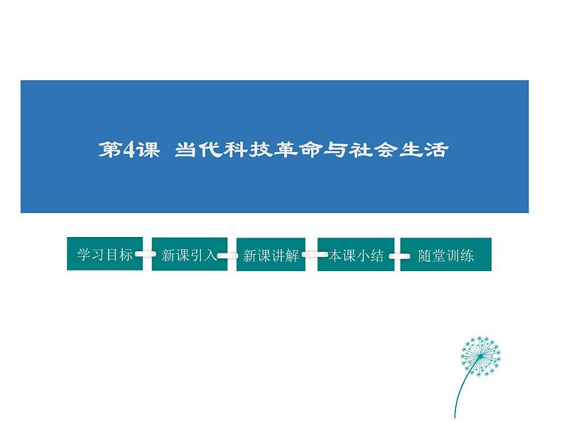 2021-2022学年度人教版九年级历史与社会上册课件 7.4当代科技革命与社会生活01