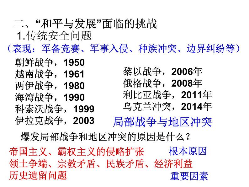 2021-2022学年度人教版九年级历史与社会上册课件 综合探究7 认识“和平与发展”的时代主题07