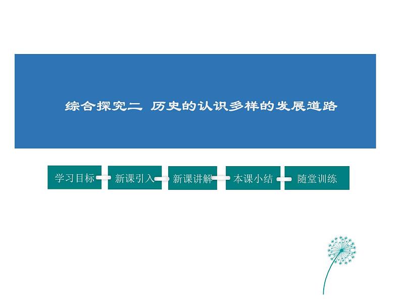 2021-2022学年度人教版九年级历史与社会上册课件 综合探究2-历史地认识多样的发展道路楼01