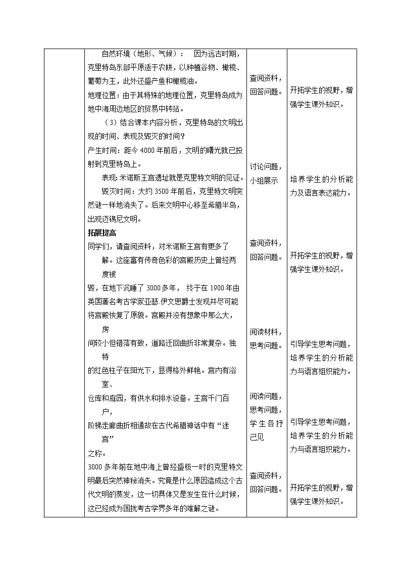 8.2 早期文明区域（第二课时） 同步教案 初中历史与社会人教版七年级下册（2022年）第2页
