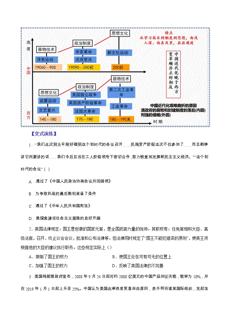 2022年中考历史选择题题型专练01  文字材料类（含答案）03