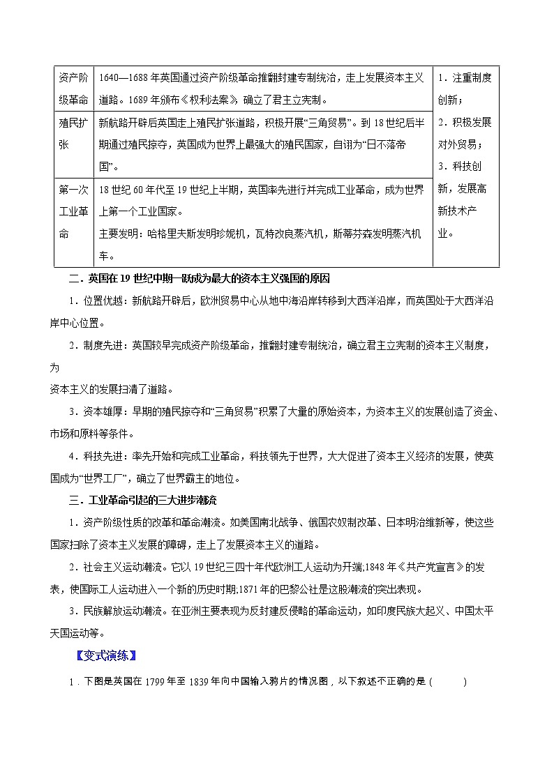 2022年中考历史选择题题型专练03  柱状、饼状图类（含答案）第2页