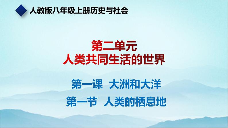 七年级历史与社会上册 2.1.1人类的栖息地  课件+练习（人教版新课标）01