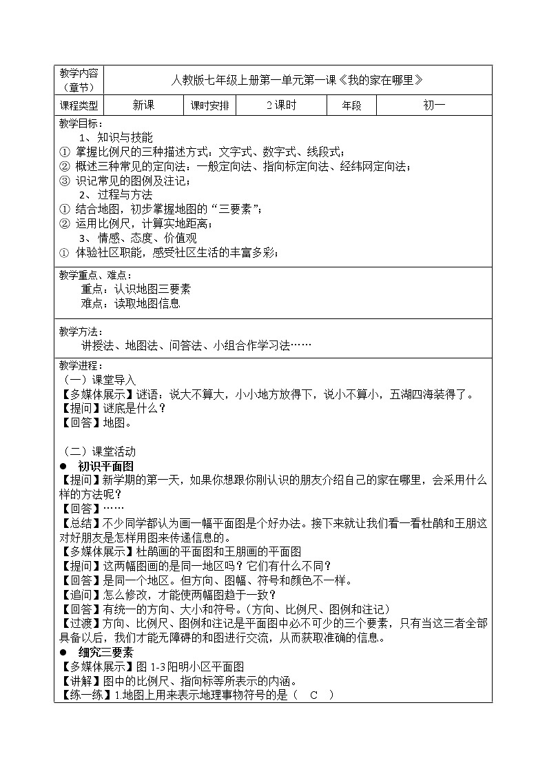 七年级历史与社会上册 1.1我的家在哪里  课件+练习（人教版新课标）01