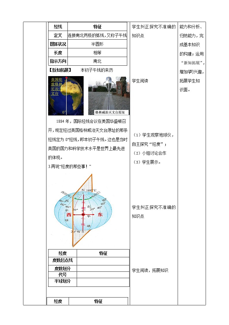 人文地理七年级上册 综合探究二 从地球仪上看世界 教案02