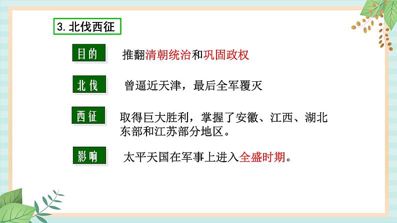 部编版八年级历史与社会八年级上册第一单元中国开始沦为半殖民地半封建社会第3课《太平天国运动 》课件第8页