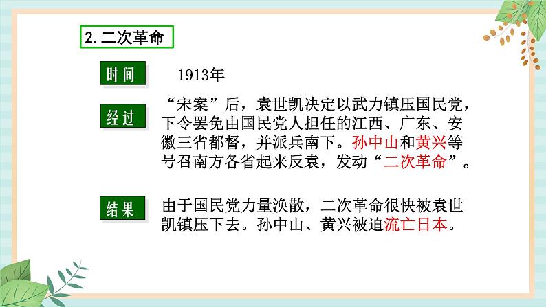 部编版八年级历史与社会八年级上册第三单元资产阶级民主革命与中华民国的建立第11课《北洋政府的黑暗统治》课件第5页