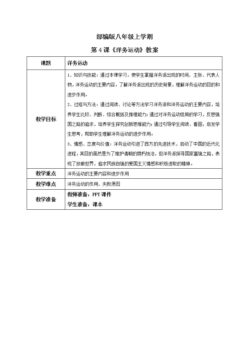 第4课《 洋务运动》 课件+教案01