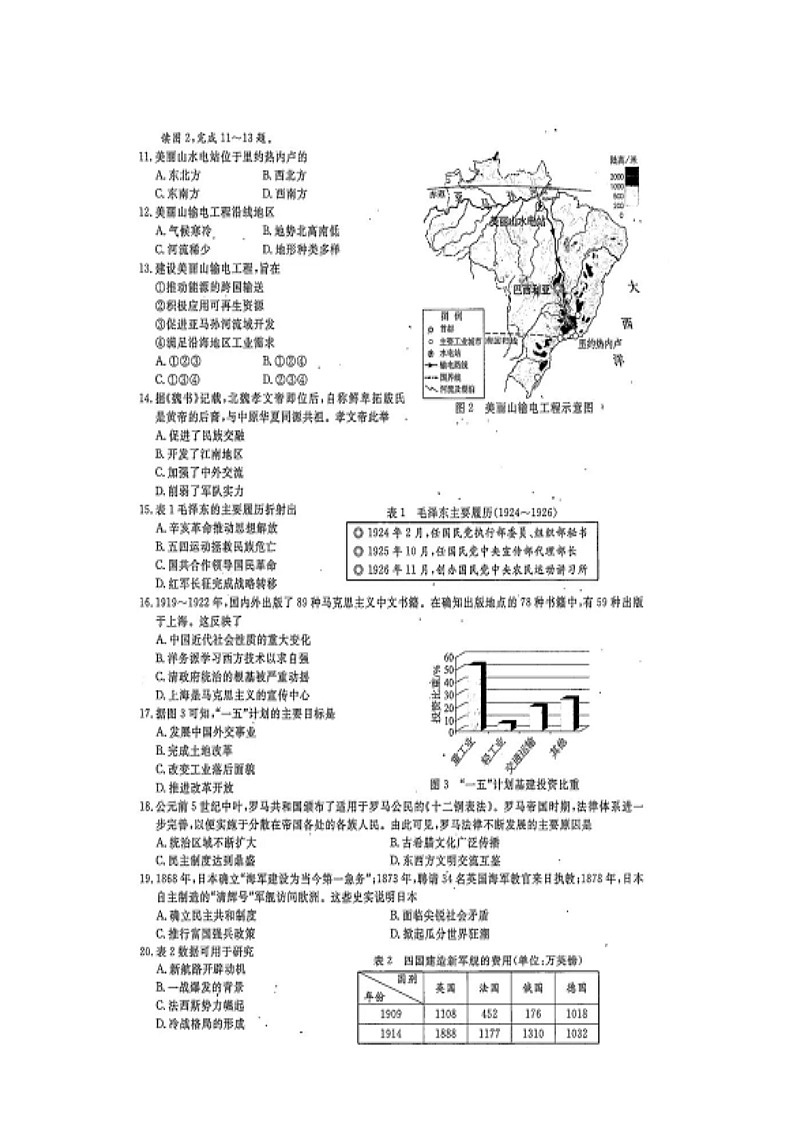 2022年浙江省温州市历史与社会、道德与法治中考真题及答案02