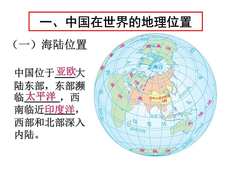 人教版七年级历史与社会第五单元第一课第一课时《国土与人民》 辽阔的疆域 课件03