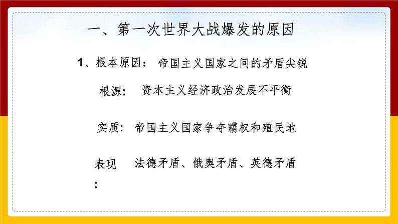 第一单元第一课第二目 第一次世界大战 课件02