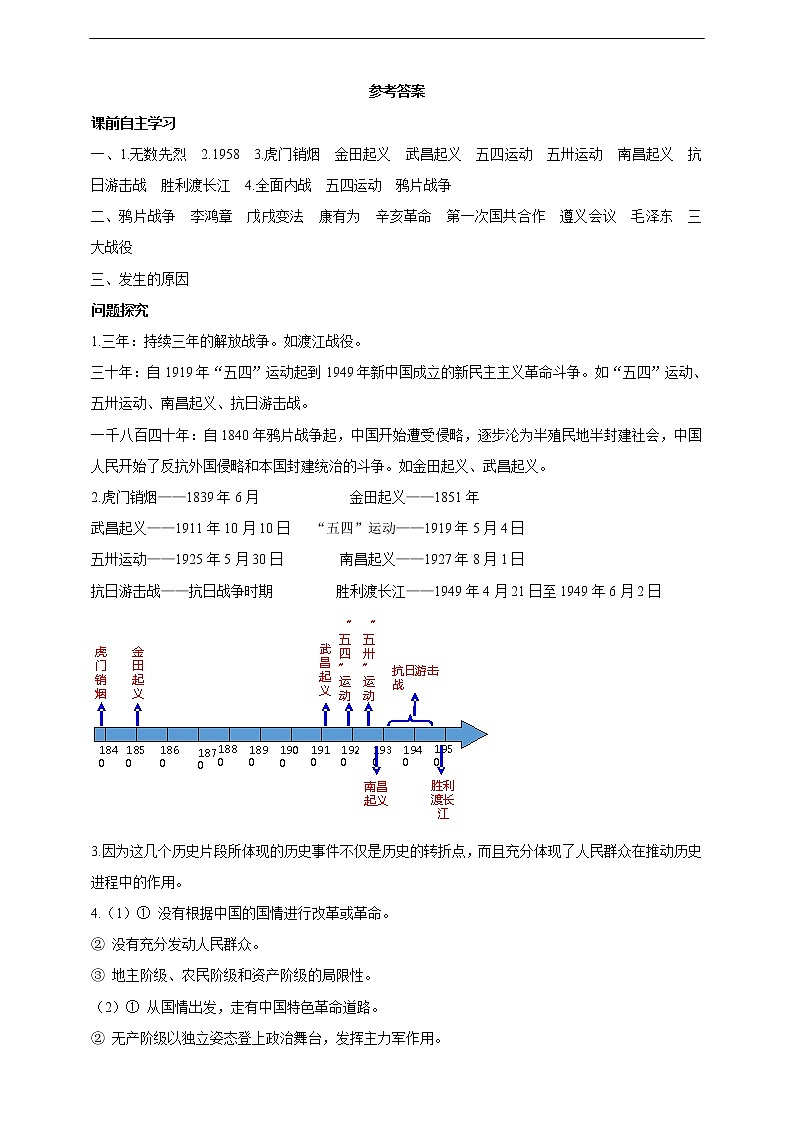 综合探究四 回顾近代中国的百年历程 课件+教案+导学案03