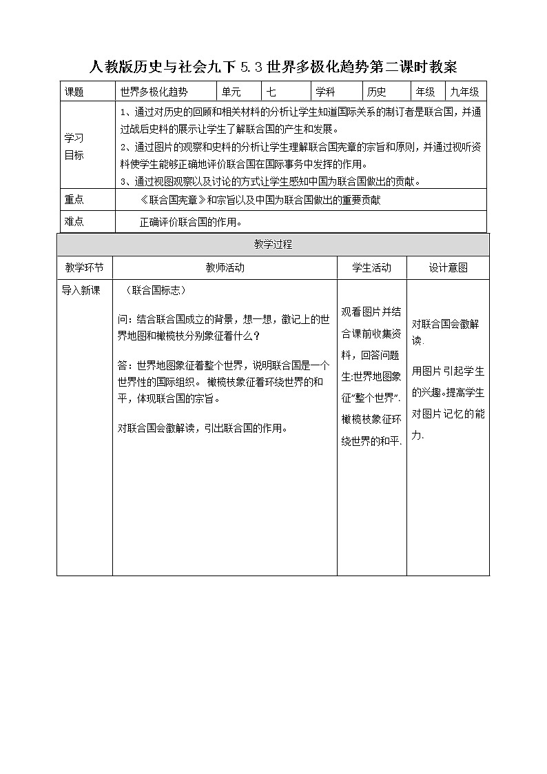 7.3.2联合国与走向世界中央的中国（课件+教案+练习）01