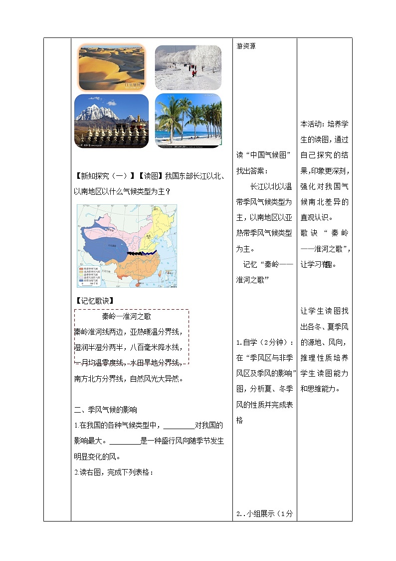 第5单元第2课山川秀美第2课时《季风的影响》教学设计第3页