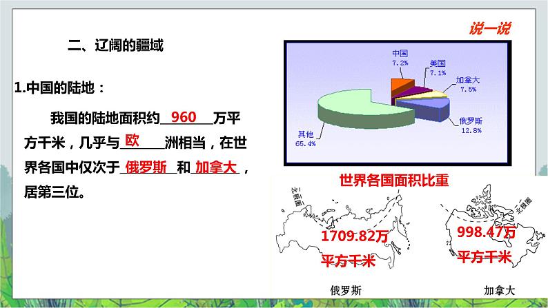人教版(新课标)历史与社会七年级下册七下-5.1《国土与人民》第1课时课件2第6页