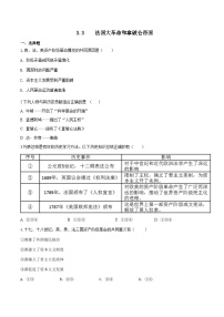 初中历史与社会人教版 (新课标)八年级下册第六单元  世界工业文明的曙光与近代社会的开端第三课 资产阶级革命：新体制的创立法国大革命和拿破仑帝国当堂达标检测题