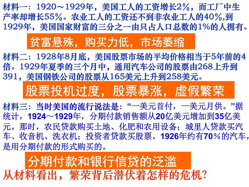 人教版九年级历史与社会上册 2.3.1 30年代的大危机（共23张PPT）第7页