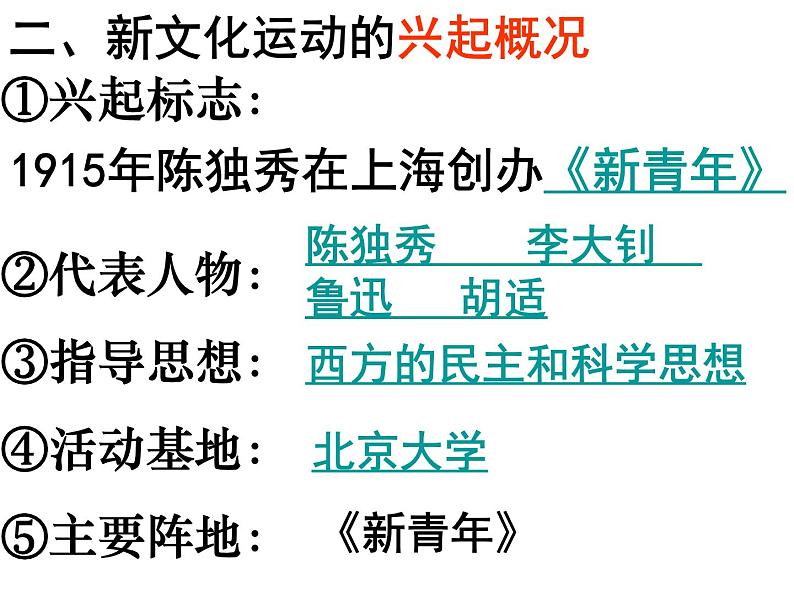 人教版九年级历史与社会上册 2.4.1新文化运动（共19张PPT）第5页