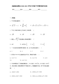 安徽省合肥市2020-2021学年八年级下学期中数学试卷（word版含答案）