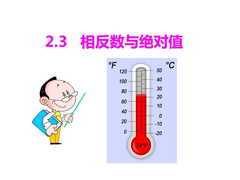 青岛版七年级数学上册课件：2.3 相反数与绝对值(共10张PPT)01