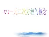 沪教版数学八上17.1《一元二次方程的概念》课件4