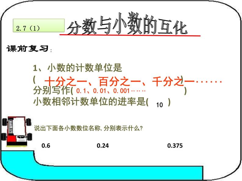 沪教版六年级数学上册 《分数与小数的互化》ppt课件01