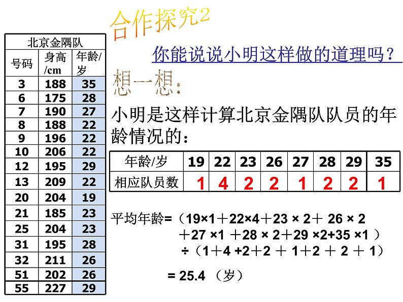 6.1.1平均数-北师大版八年级数学上册课件第7页