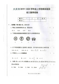 黑龙江大庆市2019-2020学年上学期初三期末数学试卷