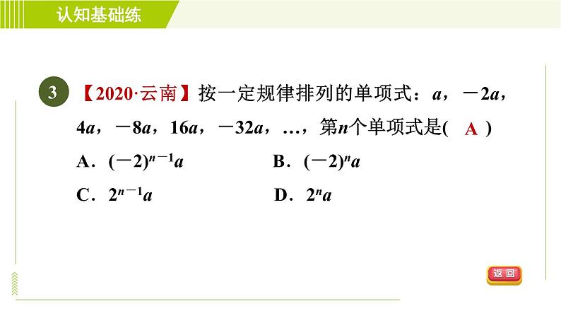 人教版七年级上册数学习题课件 第2章 2.1.2单项式第5页