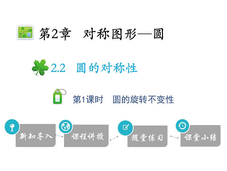 2.2 第1课时 圆的旋转不变性-2020秋苏科版九年级数学上册课件(共21张PPT)01
