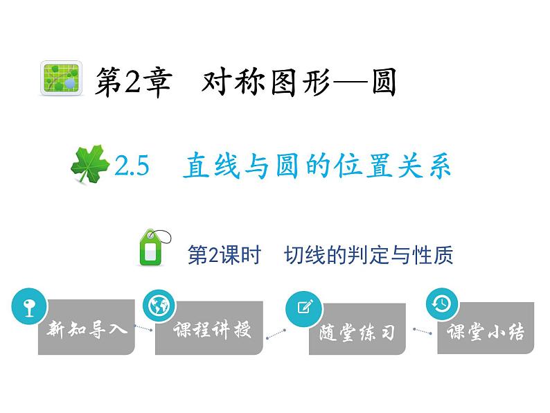 2.5 第2课时 切线的判定与性质-2020秋苏科版九年级数学上册课件(共21张PPT)01