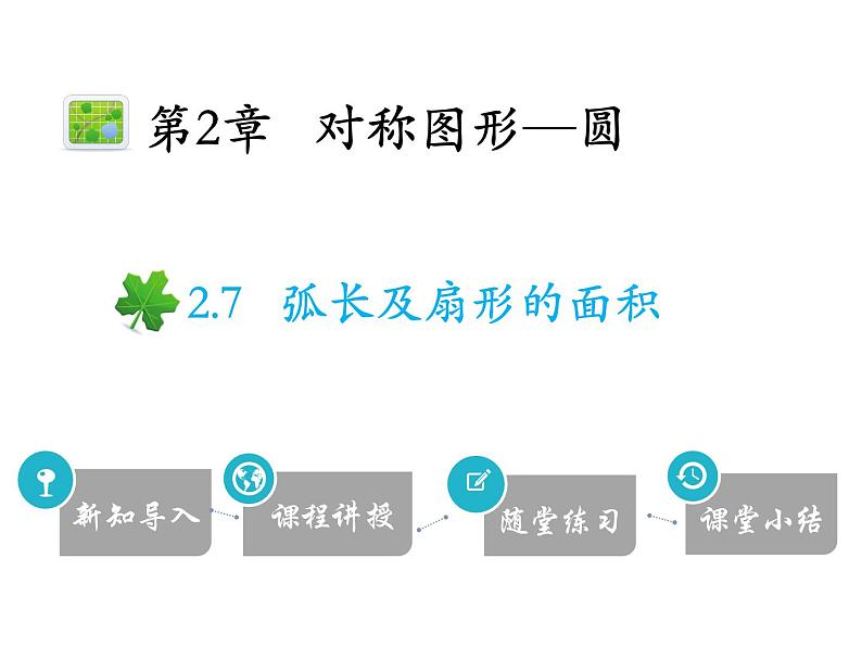 2.7 弧长及扇形的面积-2020秋苏科版九年级数学上册课件(共21张PPT)01