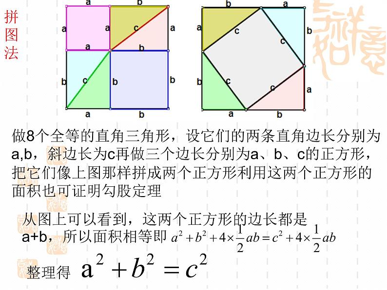 1.1探索勾股定理 第2课时验证勾股定理-北师大版八年级数学上册课件05