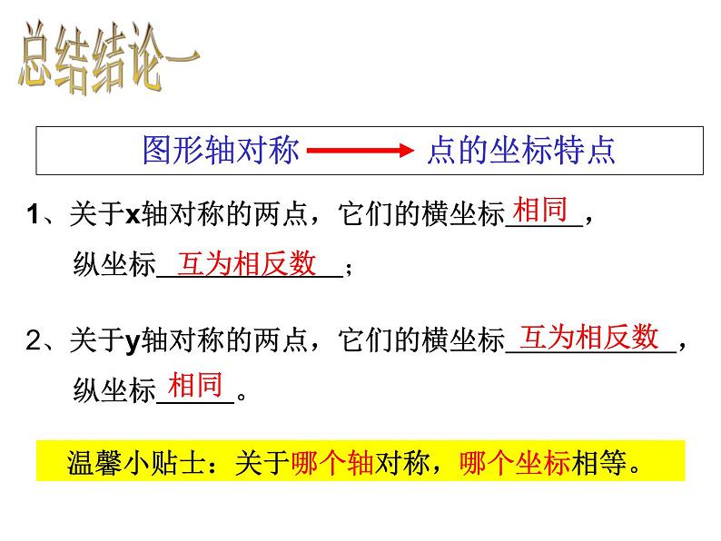 3.3轴对称与坐标变化-北师大版八年级数学上册课件08